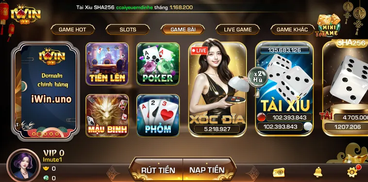 Danh Mục Game Bài Iwin Club Đỉnh Cao Sòng Bài Trực Tuyến Chinh Phục Những Chiến Thắng Vang Dội