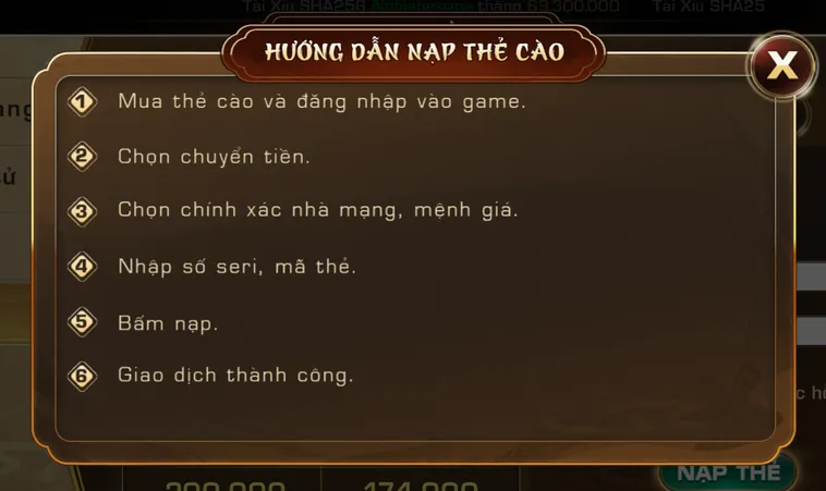 Hướng dẫn quy trình chuẩn nạp tiền qua thẻ cào an toàn tiện lợi bảo mật.